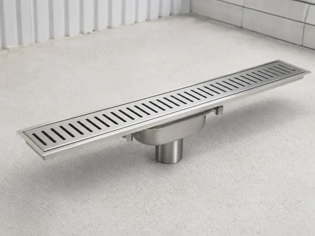 Canalette in acciaio inox con sifone