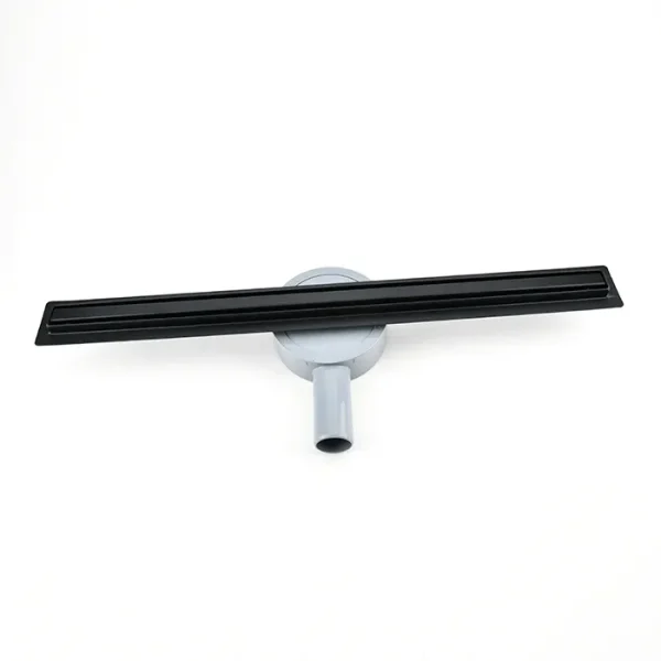 Canalina doccia slim Nero, Iperinox con griglia - lunghezza 60 cm - Iperinox