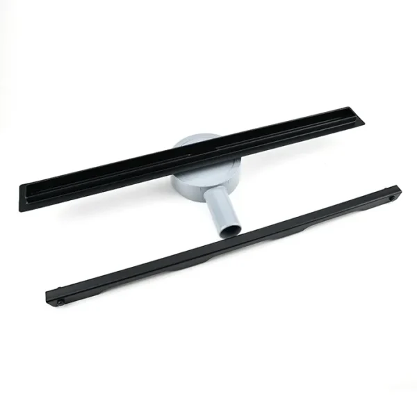 Canalina doccia slim Nero, Iperinox con griglia - lunghezza 60 cm - Iperinox