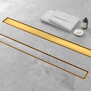Canalina doccia gold, con inserto piastrellabile, in acciaio inox, 70 cm - Iperinox