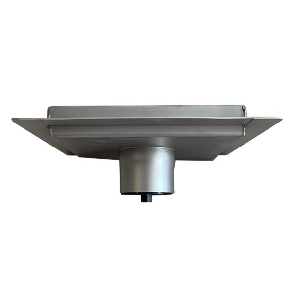 Piletta doccia con griglia piatta, scarico verticale, in acciaio inox, 150x150 mm - Iperinox