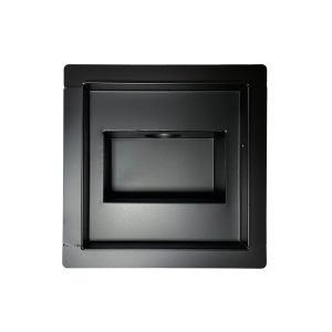 Piletta doccia nero opaco, con inserto piastrellabile, scarico laterale, in acciaio inox, 150x150 mm - Iperinox