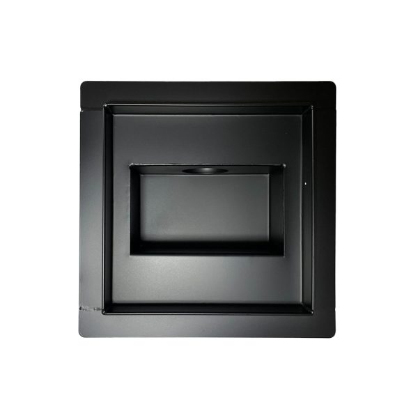 Piletta doccia nero opaco, con inserto piastrellabile, scarico laterale, in acciaio inox, 150x150 mm - Iperinox