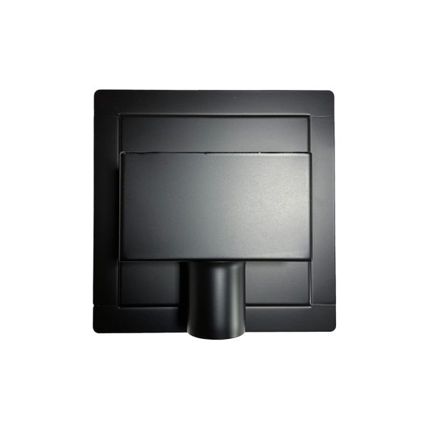 Piletta doccia nero opaco, con inserto piastrellabile, scarico laterale, in acciaio inox, 150x150 mm - Iperinox