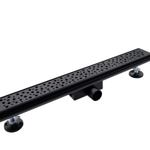 Canalina doccia nero opaco con griglia Chaos, in acciaio inox, 70 cm - Iperinox