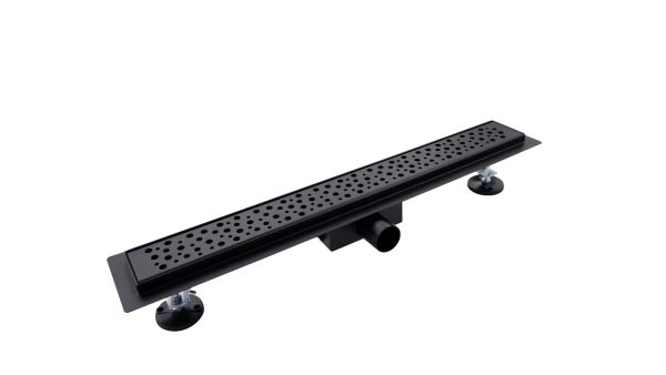 Canalina doccia nero opaco con griglia Chaos, in acciaio inox, 70 cm - Iperinox