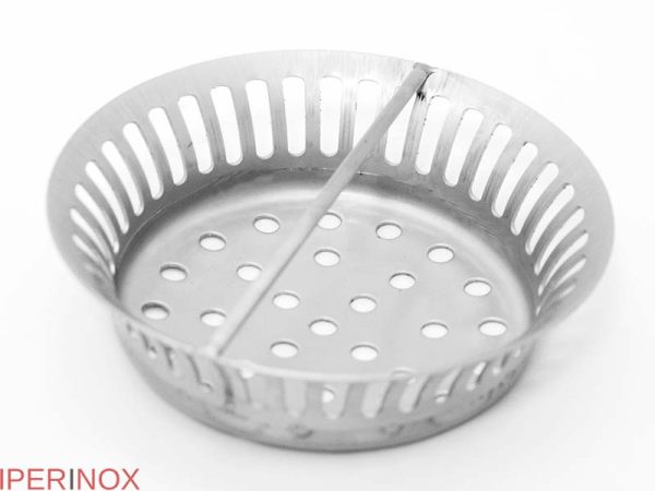 Chiusino a griglia profi 400×400 mm scarico laterale in acciaio inox - Iperinox