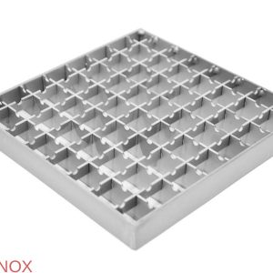 Chiusino a griglia profi 400x400 mm scarico verticale in acciaio inox - Iperinox