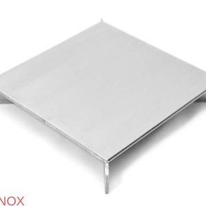 Chiusino a griglia profi 400×400 mm scarico laterale in acciaio inox - Iperinox