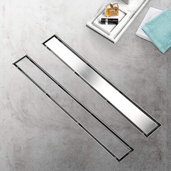 Canalina doccia, con inserto piastrellabile, in acciaio inox, 40 cm - Iperinox
