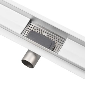 Canalina doccia con griglia Chaos, in acciaio inox, 80 cm - Iperinox