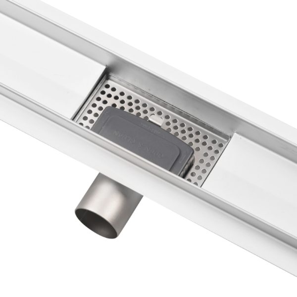 Canalina doccia con griglia Chaos, in acciaio inox, 80 cm - Iperinox