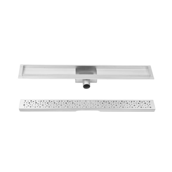 Canalina doccia con griglia Chaos, in acciaio inox, 80 cm - Iperinox