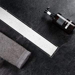 Canalina doccia con griglia Piatta, in acciaio inox , 40 cm - Iperinox
