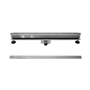 Scarico doccia a parete, con inserto piastrellabile, in acciaio inox, 60 cm - Iperinox