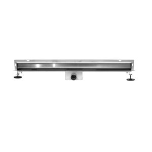 Scarico doccia a parete, con inserto piastrellabile, in acciaio inox, 60 cm - Iperinox