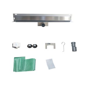 Scarico doccia a parete, con inserto piastrellabile, in acciaio inox, 60 cm - Iperinox