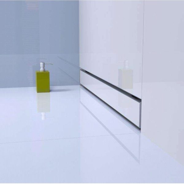 Scarico doccia a parete, con inserto piastrellabile, in acciaio inox, 60 cm - Iperinox
