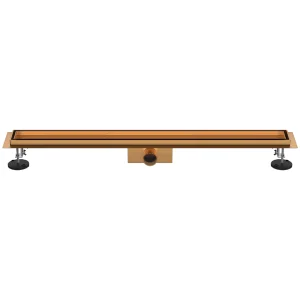 Canalina doccia gold, con inserto piastrellabile, in acciaio inox, 70 cm