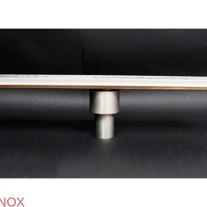 Canalina doccia Premium, griglia wave in, scarico verticale, in acciaio inox, 60 cm - Iperinox