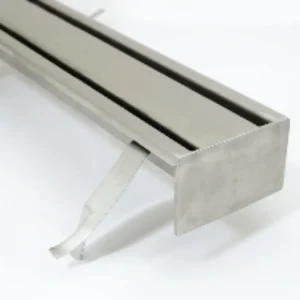 Canali grigliati a doppia fessura in acciaio inox S150-S800