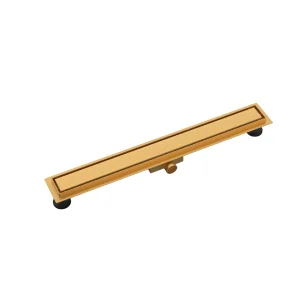 Canalina doccia gold con griglia Piatta, in acciaio inox, 80 cm - Iperinox