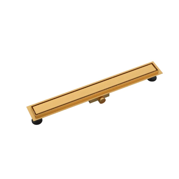 Canalina doccia gold con griglia Piatta, in acciaio inox, 80 cm - Iperinox