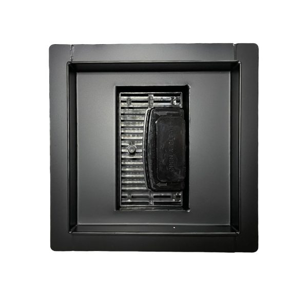 Piletta doccia nero opaco, con inserto piastrellabile, scarico laterale, in acciaio inox, 150x150 mm - Iperinox