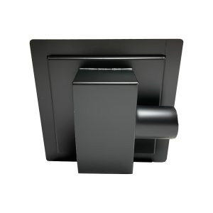 Piletta doccia nero opaco, con inserto piastrellabile, scarico laterale, in acciaio inox, 150x150 mm - Iperinox