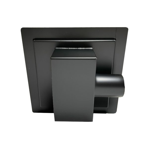 Piletta doccia nero opaco, con inserto piastrellabile, scarico laterale, in acciaio inox, 150x150 mm - Iperinox
