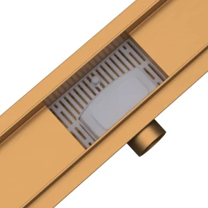 Canalina doccia gold, con inserto piastrellabile, in acciaio inox, 70 cm - Iperinox