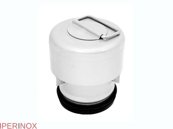 Chiusino a griglia profi 400x400 mm scarico verticale in acciaio inox - Iperinox