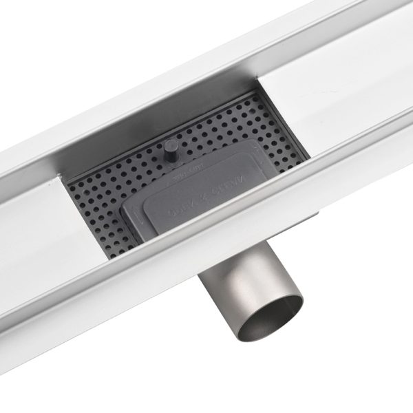Canalina doccia con griglia Piatta, in acciaio inox , 40 cm - Iperinox